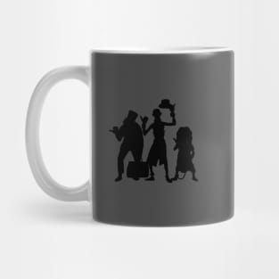 Hitchhiking Ghosts Silhouette Black Mug